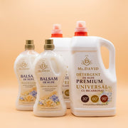 Pachet Rufe Dublu Mc. David cu 2 x detergent de rufe 5L si 2 x balsam de rufe 2L