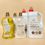 Pachet Family+ Mc. David cu 2 x detergent de rufe 5L, 2 x balsam de rufe 2L si detergent de vase 2L