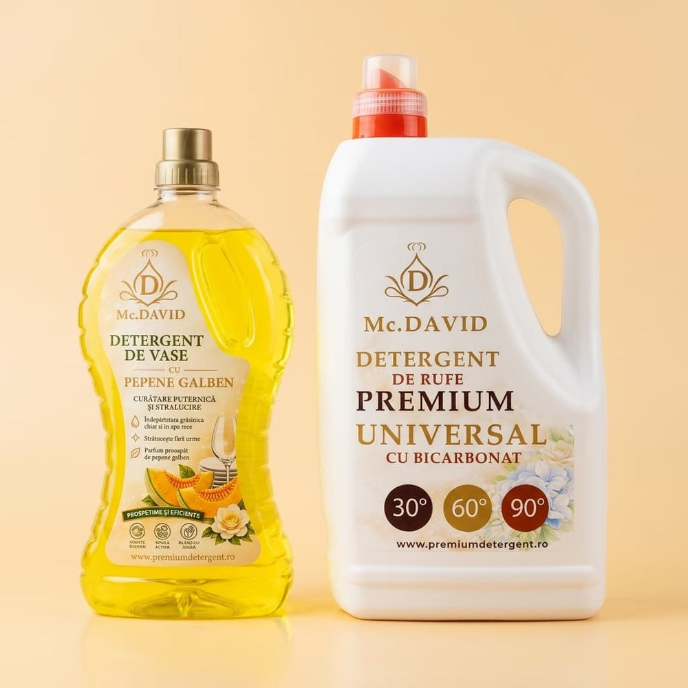 Pachet Rufe si Vase Mc. David cu detergent de rufe 5L si detergent de vase 2L