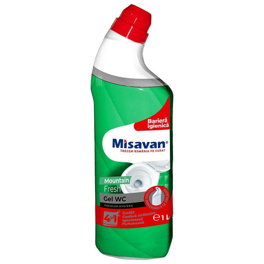 Gel WC 4 în 1 Soluție Curățare Toaletă Misavan 1L - Premium Detergent
