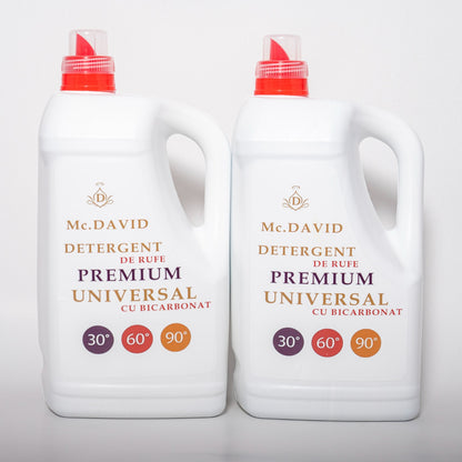 Pachet 2x Detergent lichid Mc. David 5L, 200 spălări, pe bază de bicarbonat