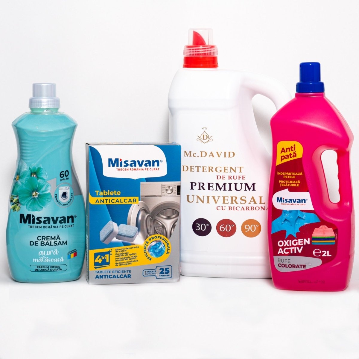 Pachet Profesional Curățare Rufe Colorate/Negre 4 în 1 - Premium Detergent