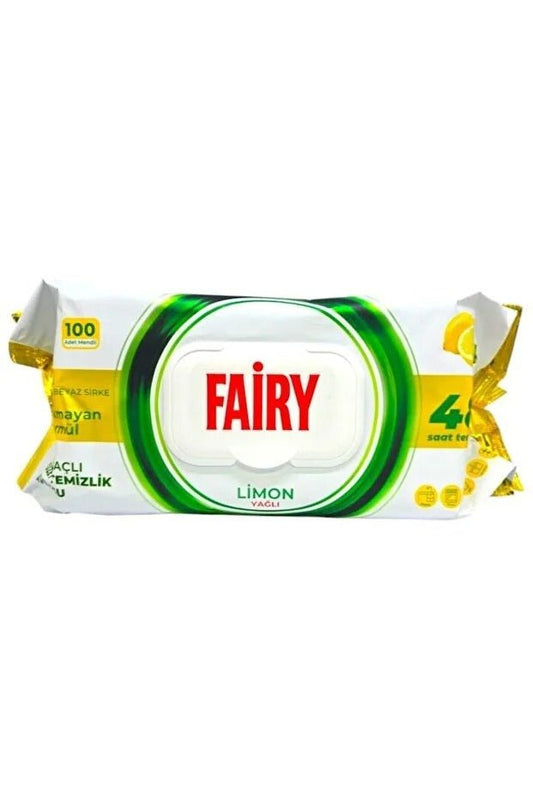 Șervețele Fairy universale, cu lămâie si bicarbonat, multisuprafețe 100 buc - Premium Detergent